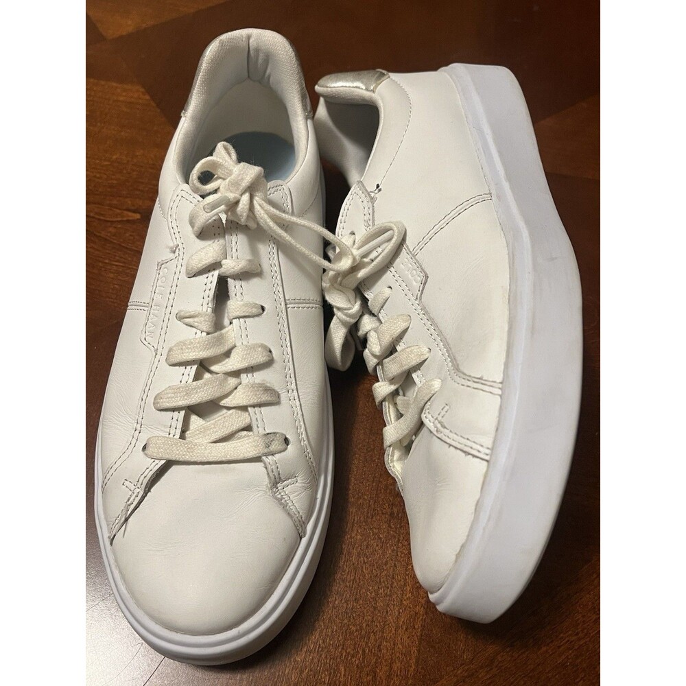 Cole Haan Grand 360 GC Daily Lace Up Silver heel tab Sneakers Women’s Sz 9
